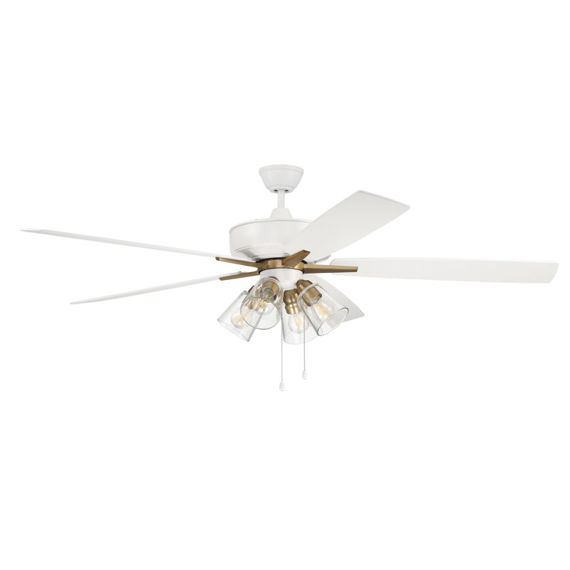 Super Pro Fan 60'' Ceiling Fan with LED Lights, White