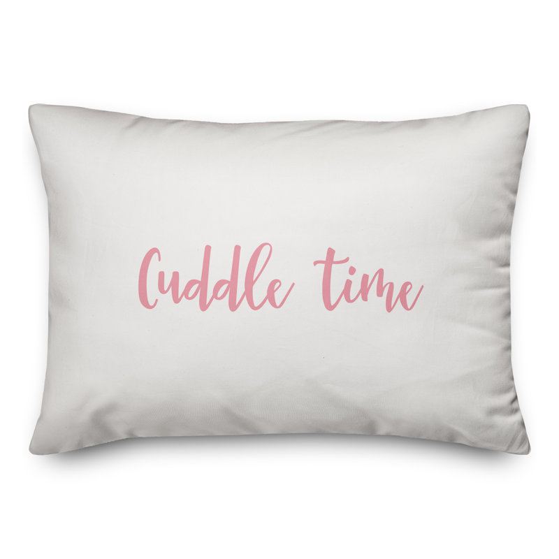 Throw Pillow, Pink/White