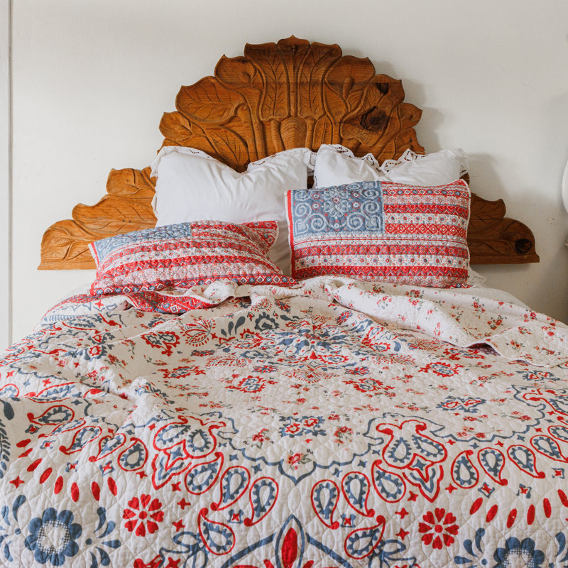 Ensemble de courtepointe JG Co. By Amie And Jolie Sikes Boho Americana, Courtepointe très grand et 2 très grandes taies 