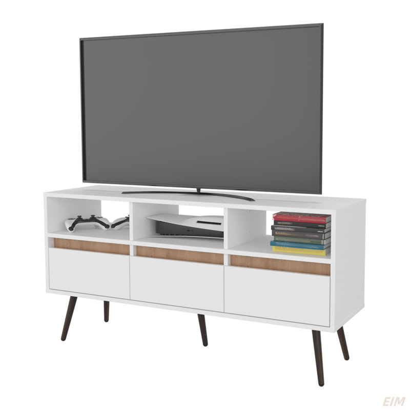 Meuble télé Picacho avec rangement multiple, 3 tiroirs et 3 tablettes. (Meuble télé)