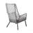 Marco Indoor Outdoor Steel Lounge Chair With Gray Rope And Gray Cushion, Chair-2107890866