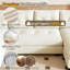 Canapé-lit 104,7 po en forme de U avec lit escamotable, beige-824961952