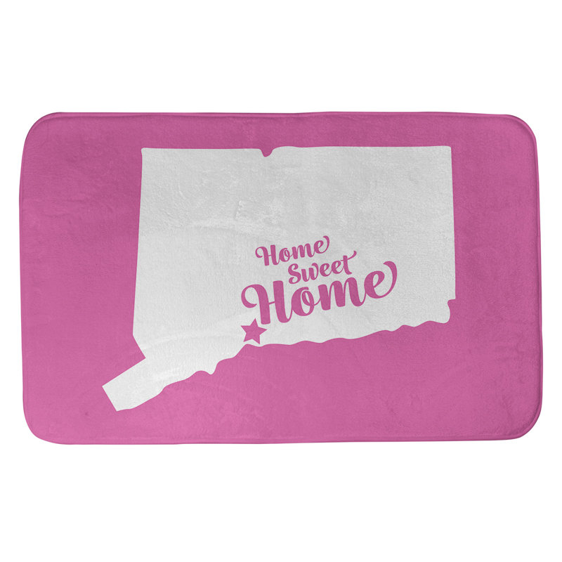 Tapis pour salle de bain new refuge home, l 17 po x L 21 po, Rose
