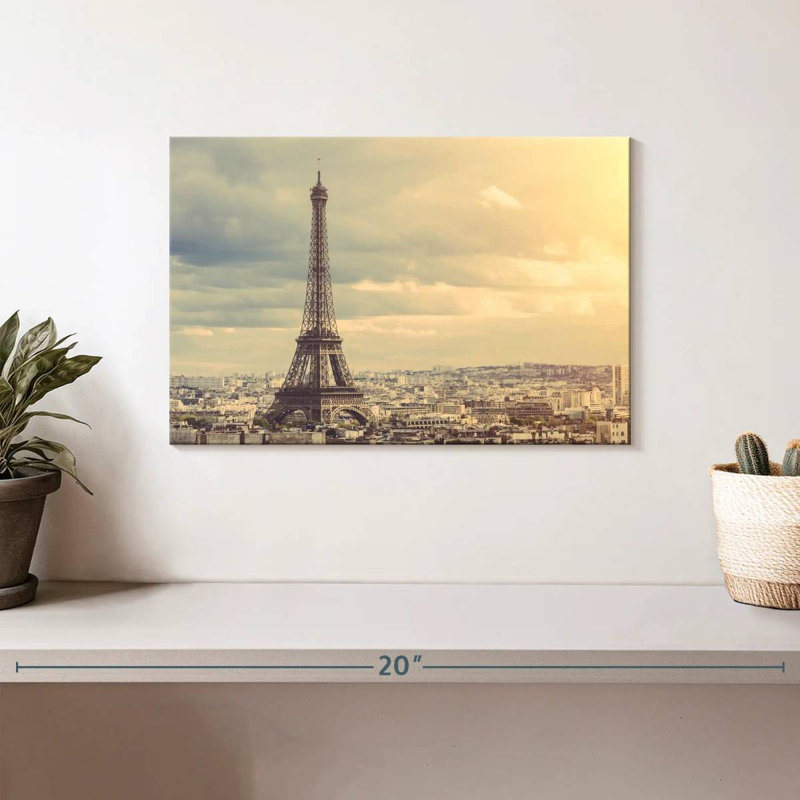 Ravi Sepia Eiffel Tower Paris, 8" H x 12" W
