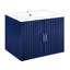 Meuble de salle de bain flottant 24 po avec évier en porcelaine et fermeture en douceur - Armoire murale élégante, durable et facile à assembler, unité de rangement élégante et peu encombrante