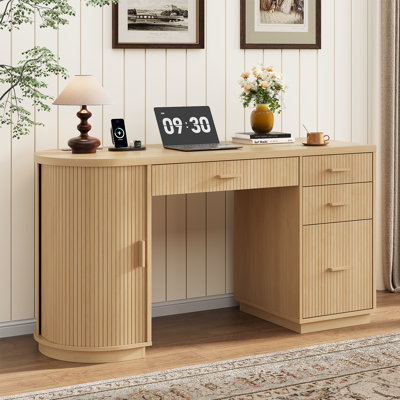 Bureau de direction moderne 57,9 po Mid-Century