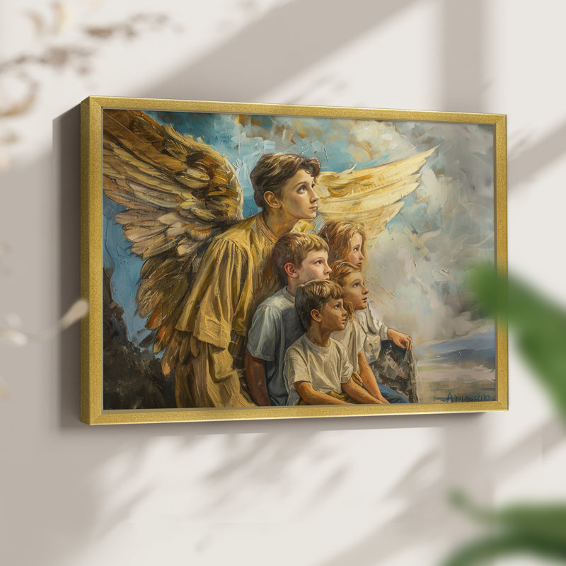 Angels From Above-CV - Reproduction encadrée - Restickable, H 8 po x l 10 po