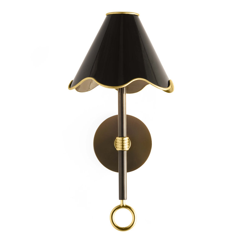 Ripple 1 - Light LED Armed Sconce, Black, Matte Black