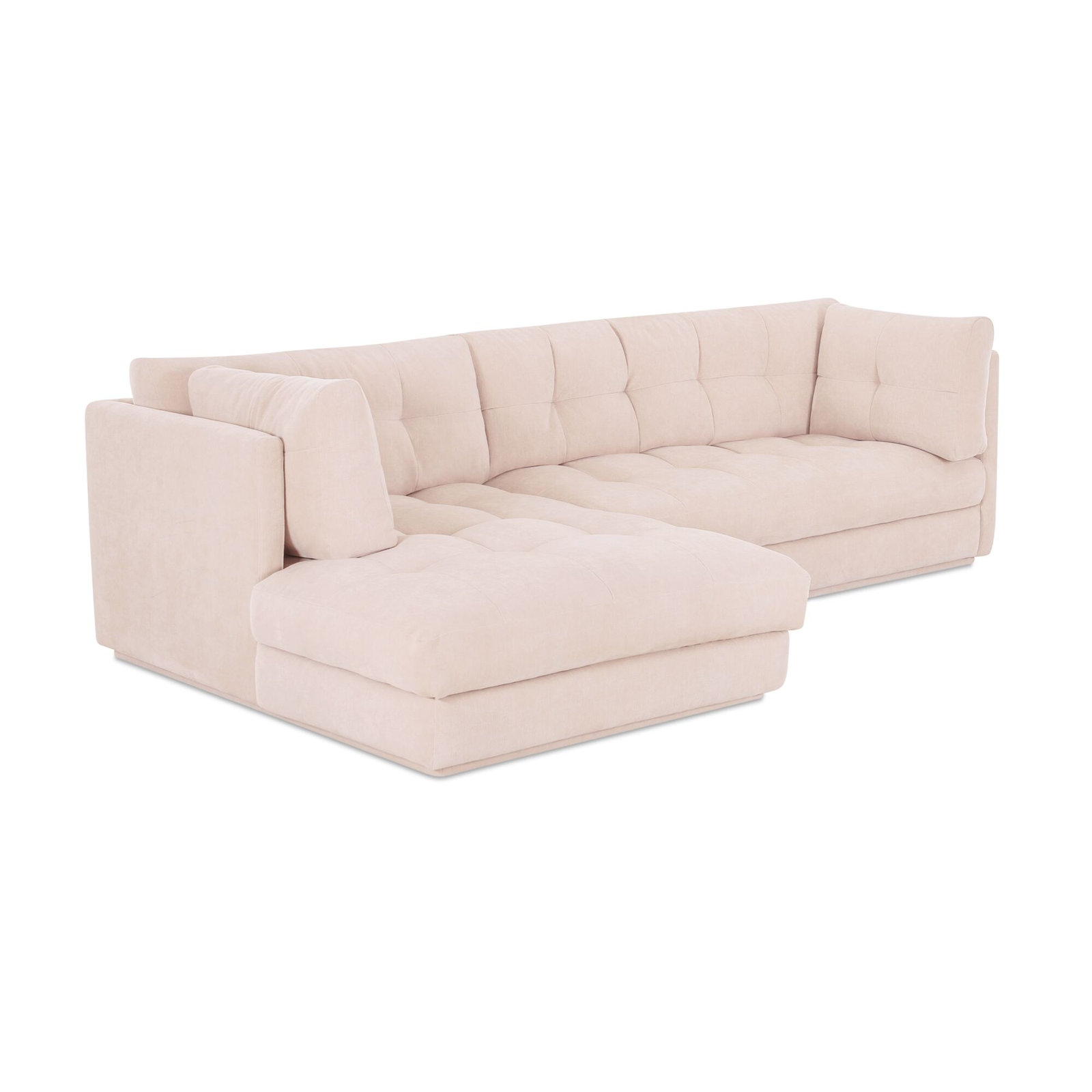 Dunwich Sectional, Beige Polyester, Right Hand Facing