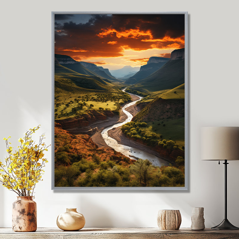 «Beilul Texas Sunset Ultra-Large Angle Landscape Ii», art mural Texas, H 44 po x l 34 po x P 1,5 po, Encadrement argenté