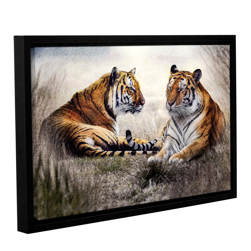 Paire de tigres - reproduction sur toile, Toile tendue, H 8 po x l 12 po