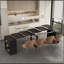 Table de salle à manger extensible pliable pour 1 à 10 personnes, console multifonctionnelle en bois extensible-207410232