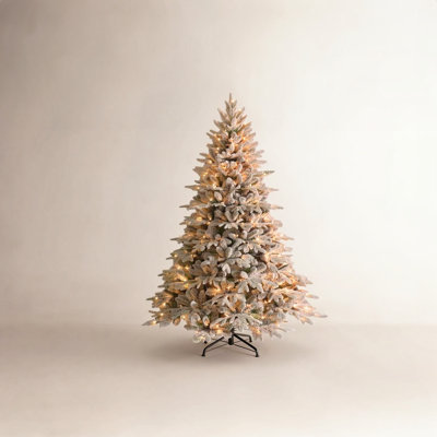 Blue Pre-Lit Spruce Christmas Tree