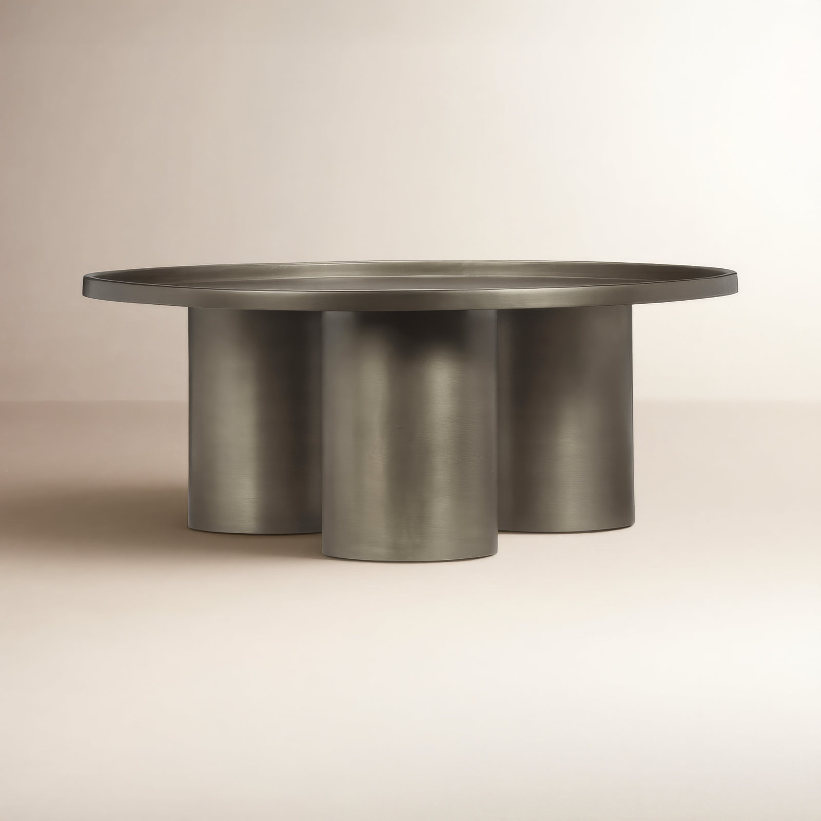 Isthia Single Coffee Table, Industrial Nickel
