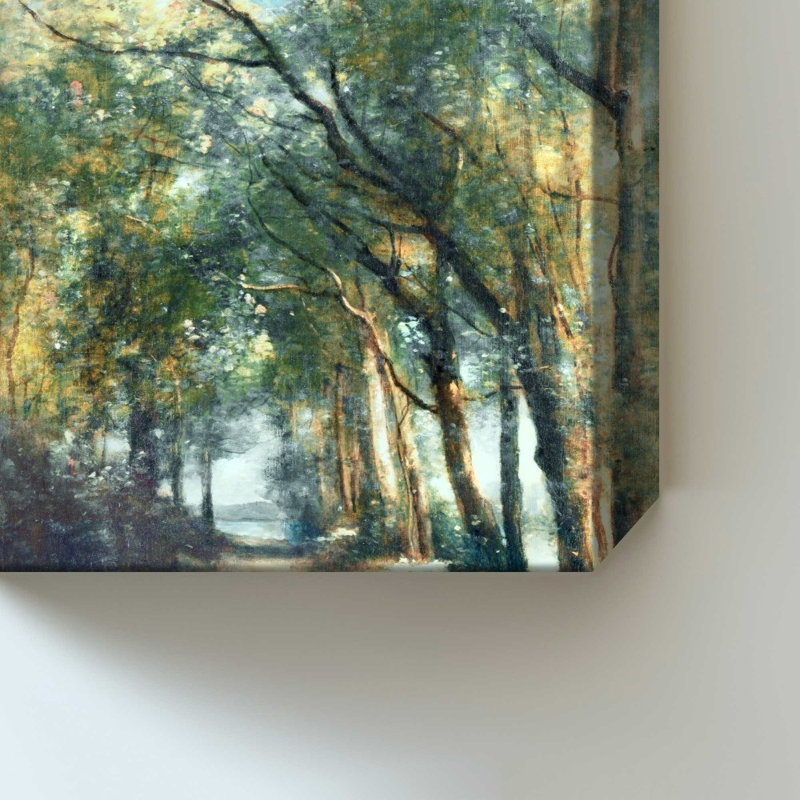 «Lane Through The Trees» par Jean-Baptiste-Camille Corot - impression sur toile, 60" H x 40" W, Does Not Apply
