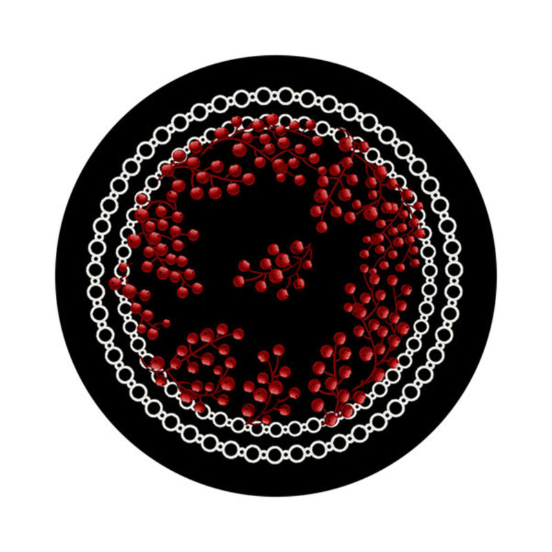 Ensemble de table Baies de Noël Rouge et Noir, Red/Black