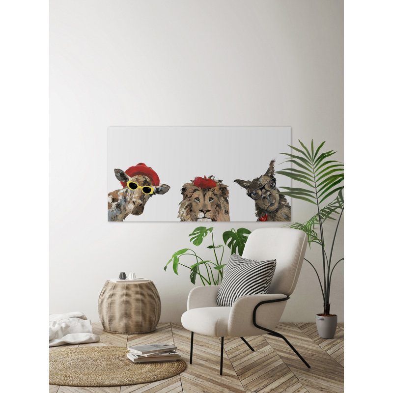 «Unconventional Trio White», reproduction sur toile tendue, H 18 po x l 36 po x P 1,5 po