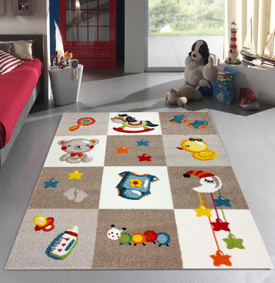 Angeline Area Rug for Kids Bedroom Bedtime Teddy Bear Modern Décor Nursery Playroom Carpet Mat Zoomie Kids Rug