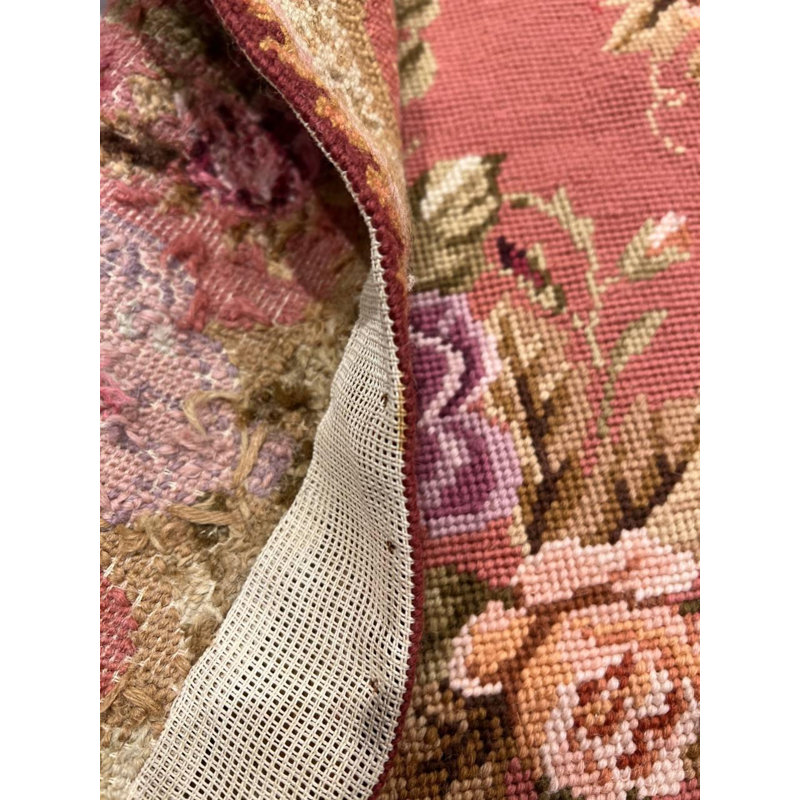 Canvello 1980S Vintage Needlepoint Flat Weave Rug - 6'7'' X 9'4''