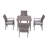 Alezandro 4 - Person Premium All-Weather Wicker Patio Dining Set with Square Table , Cushions Included
