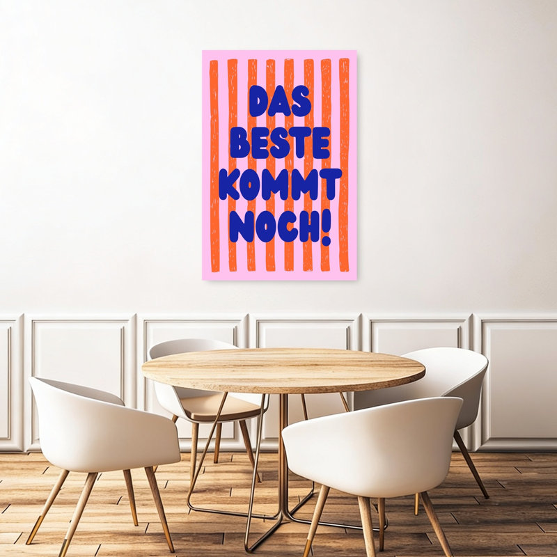 Impression d'art mural allemand moderne et audacieux, 48" H x 32" W