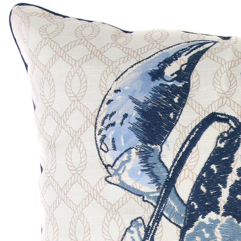 18" x 18" Indoor Throw Pillow, Blue Lobster