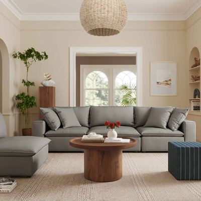 Ellaria 119.7" Square Arm Modular Sofa with Reversible Cushions
