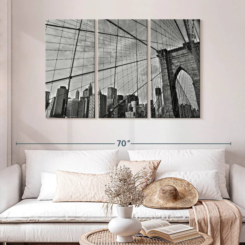 Câbles de Brooklyn Bridge, H 32 po x l 50 po