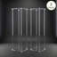 31.5" Tall Acrylic Harlow Wedding Flower Stand - Clear Rectangular Centerpiece Columns for Modern Event Decor