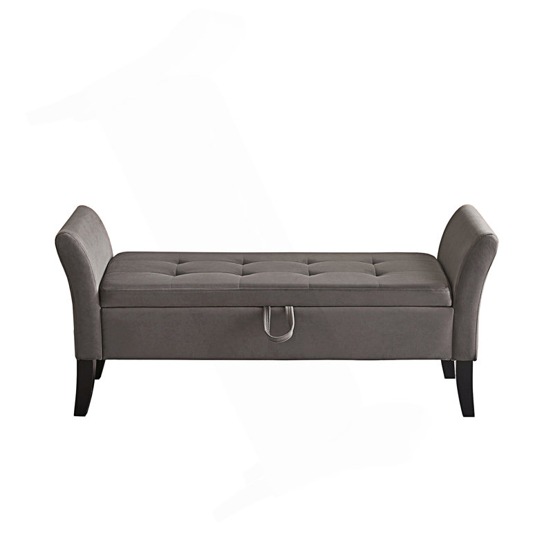 Bed Bench With Storage, End Of Bed Bench, Gray
