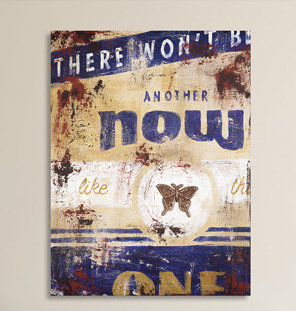 « autre now » par rodney’s blanc, affiche rétro sur toile tendue, H 40 po x l 32 po x P 1,5 po