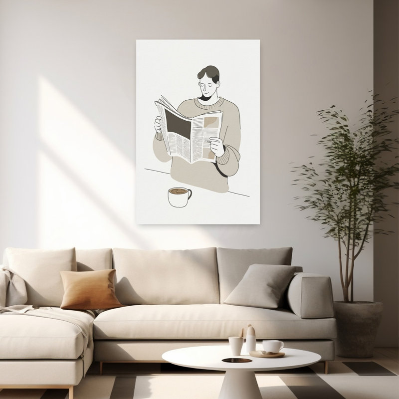 Art mural contemporain Morning, H 60 po x l 40 po