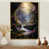 Toile avec cadre flottant or