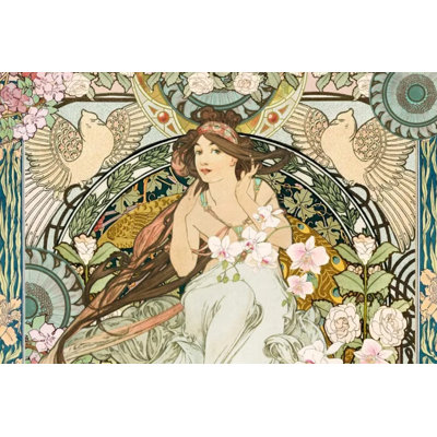 Murale verte Art Nouveau