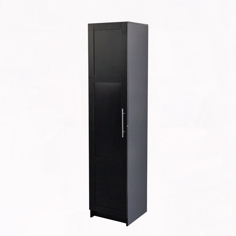 Armoire de rangement murale empilable noire, Noir