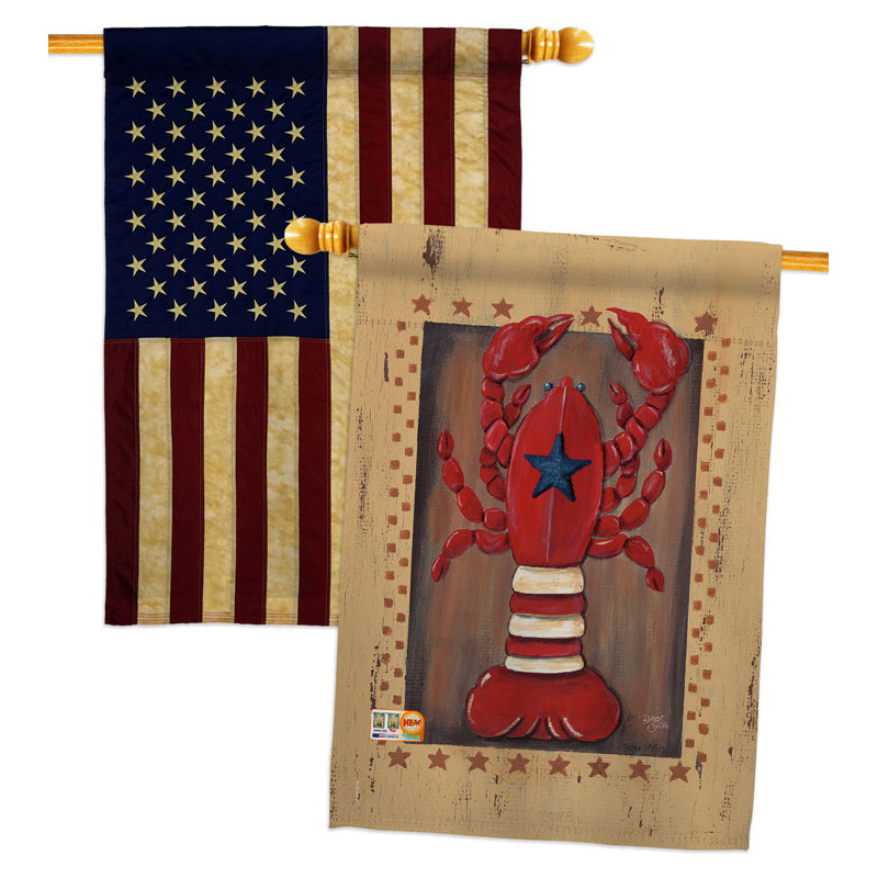 Double Sided 40'' H x 28'' W Polyester House Flag