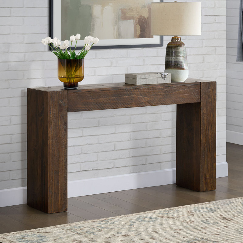  Stockyard 56" Solid Wood Console Table (Brown), Brown