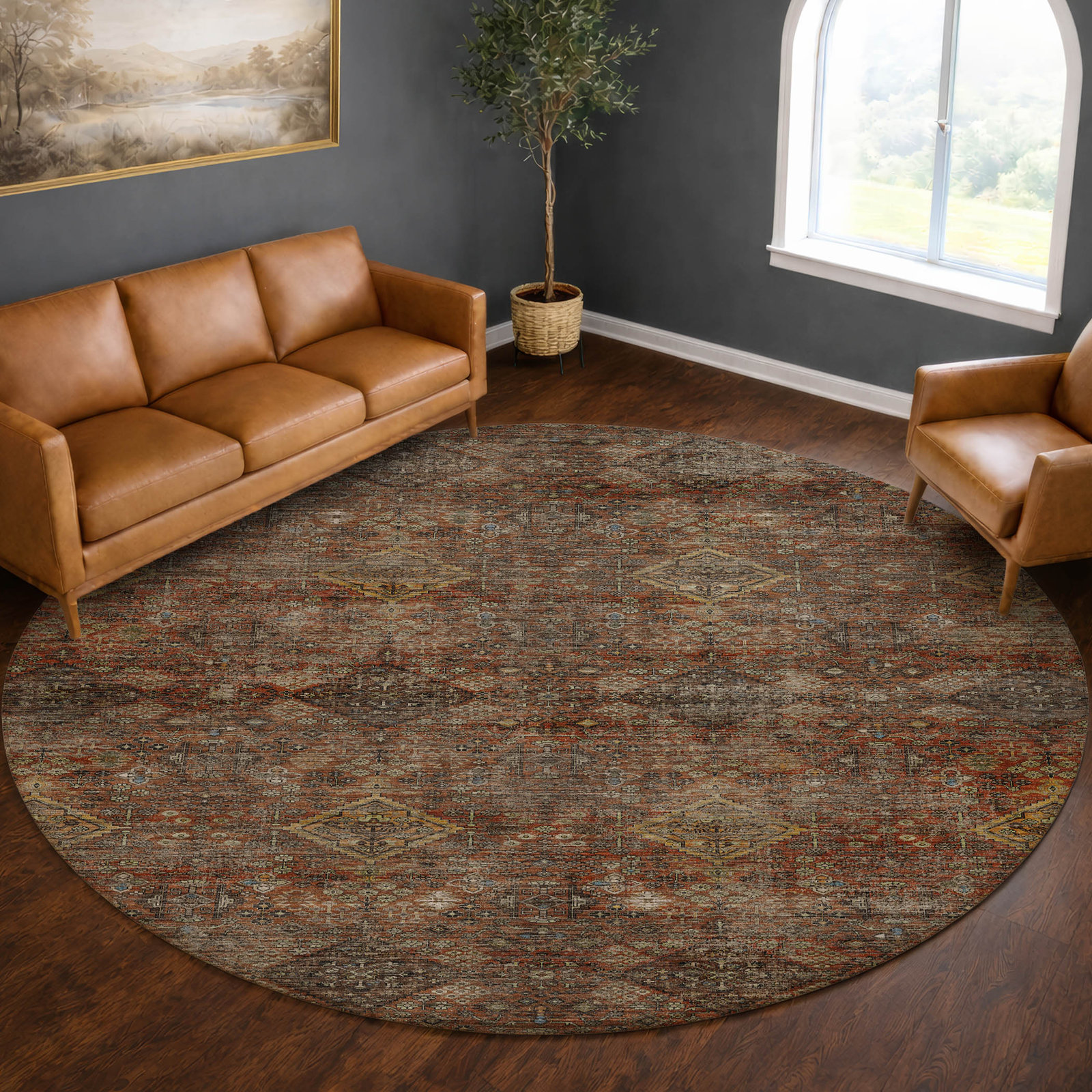 Rug, Paprika, 8' Round