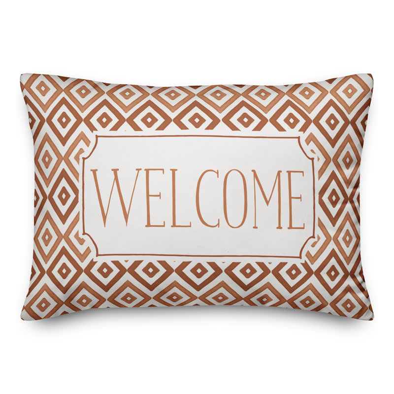  Housse et coussin rectangulaires d'extérieur Welcome Diamonds, Orange