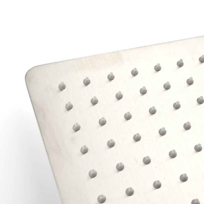 1-Spray Patterns With 2.5 GPM 15.7 In. Ceiling Mount Fixed Shower Head In Brushed Nickel