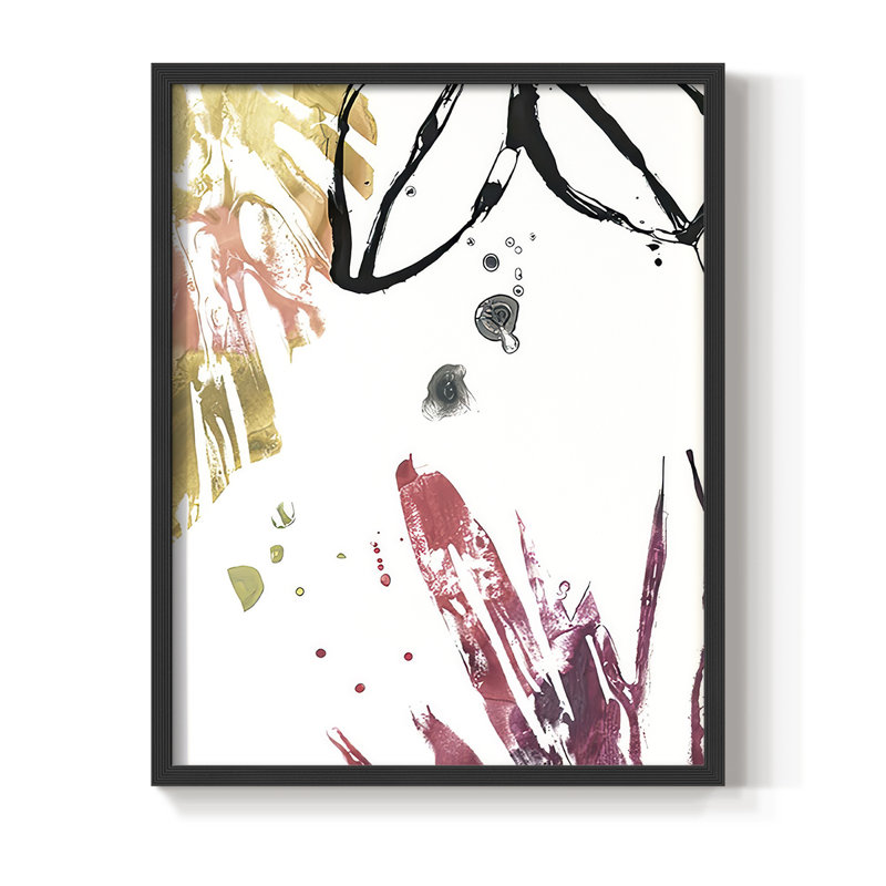 No Deckle Tropical Moderne IV, reproduction encadrée - bois massif, Black, H 30 po x l 24 po