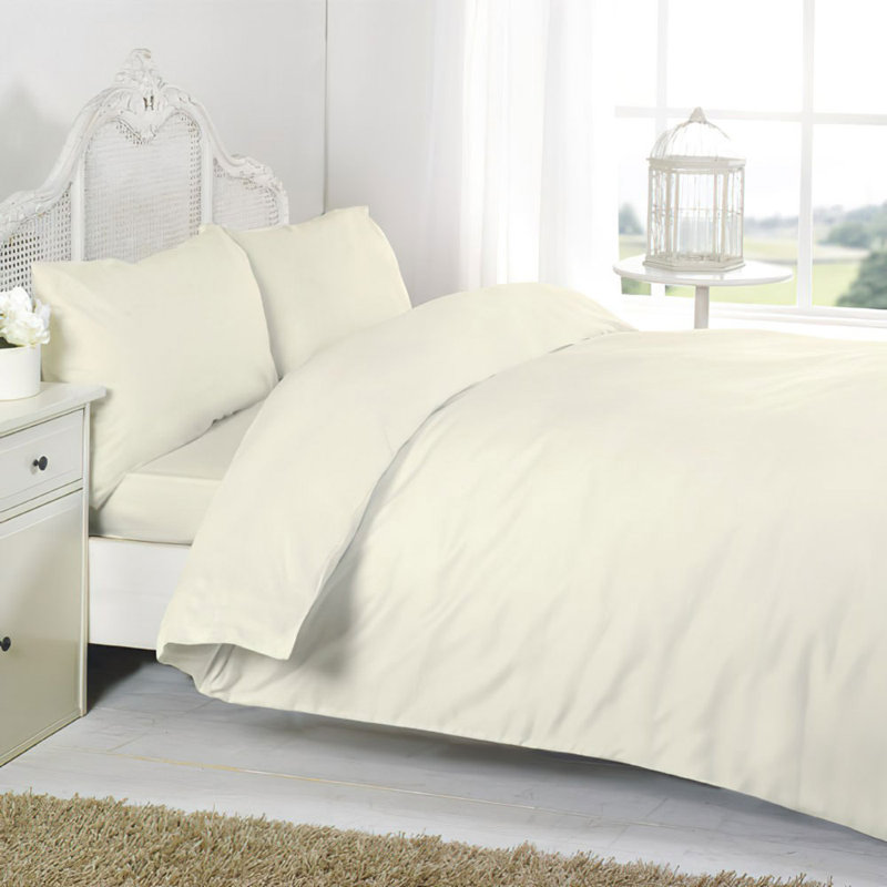 100% Egyptian-Quality Cotton 200 Thread Count Extra Deep Fitted Sheet, Cream, Single (3')