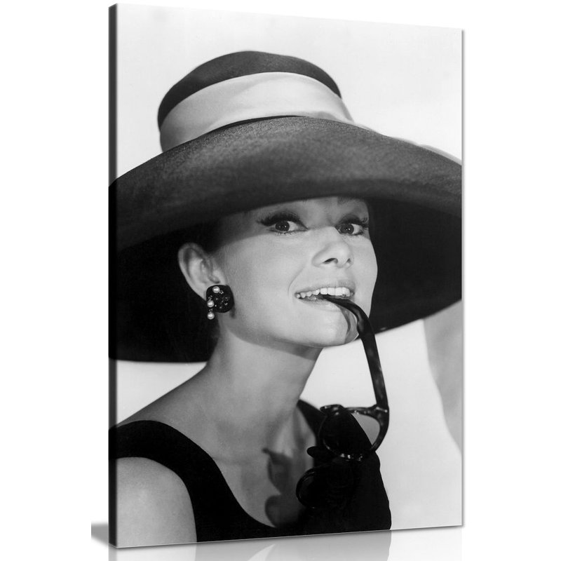 Audrey Hepburn With Sunglasses - Wrapped Canvas Print, 31cm H x 20cm W