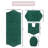 Waterford 4 Piece Bath Mat Set with Lid Cover, Quick Dry, Machine Washable Rugs, Absorbent-2137496106