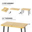 Table de salle à manger 47,2 "en bois massif avec pieds en métal pour 4-130775783