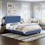 Structure de lit tapissier avec tête de lit Diamond Linen-1427847244-1427847245