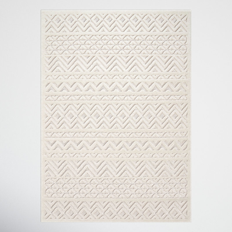 Tapis intérieur / extérieur en polypropylène tissé à la machine Ashdown, Rectangle 3 pi 11 po x 5 pi 3 po