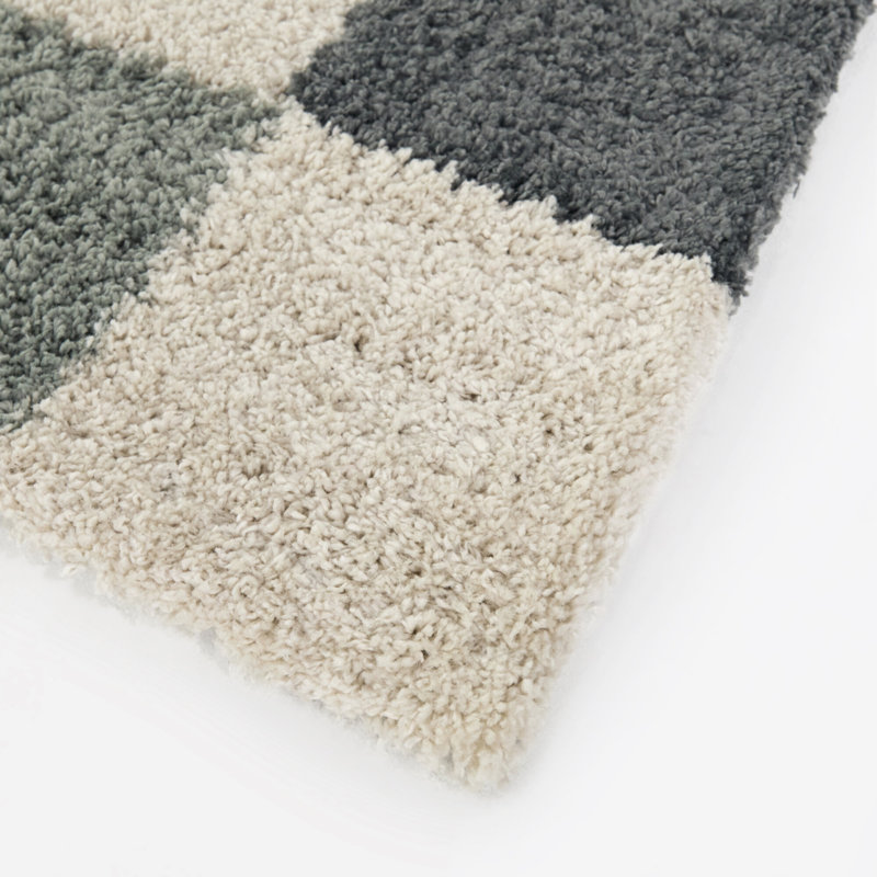 Tapis crème à carreaux Cavalcanti, Rectangle 7 pi 10 po x 10 pi