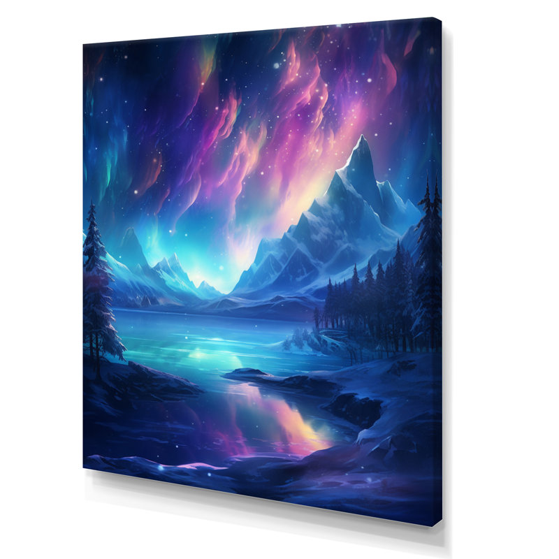 Northern Lights IV sur toile, H 40 po x l 30 po x P 1,5 po, Toile tendue