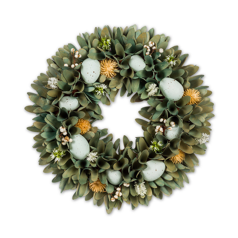Couronne à œufs mouchetés bleus 13 po